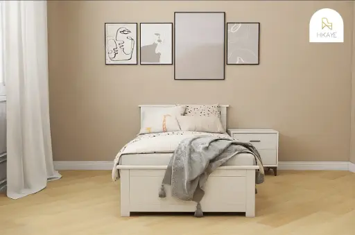 Cream Wing Single Bed
